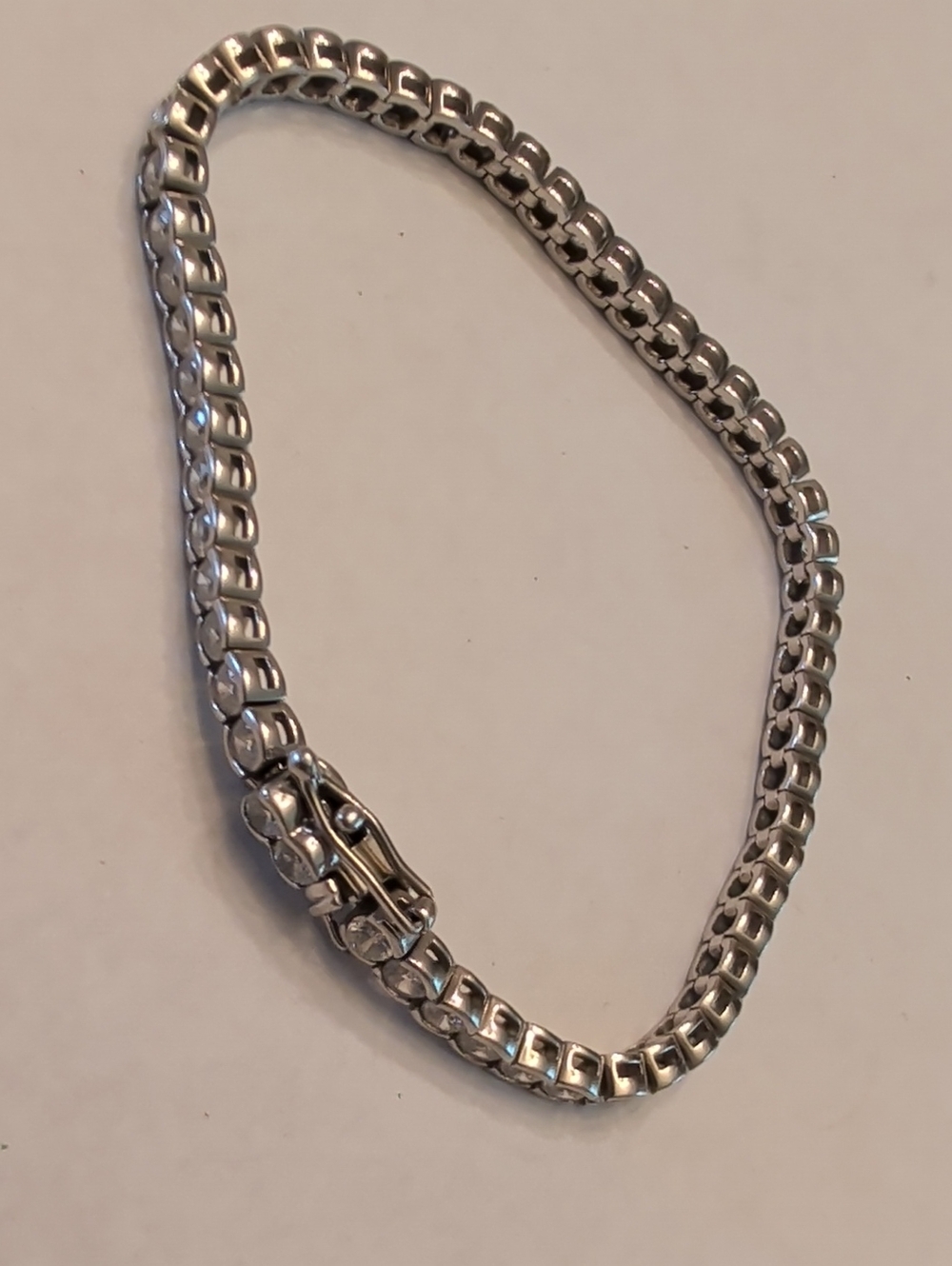 Sterling Silver Tennis Bracelet - Silver